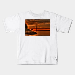 Bridge Under Sunset Sky - 2 - HDR © Kids T-Shirt